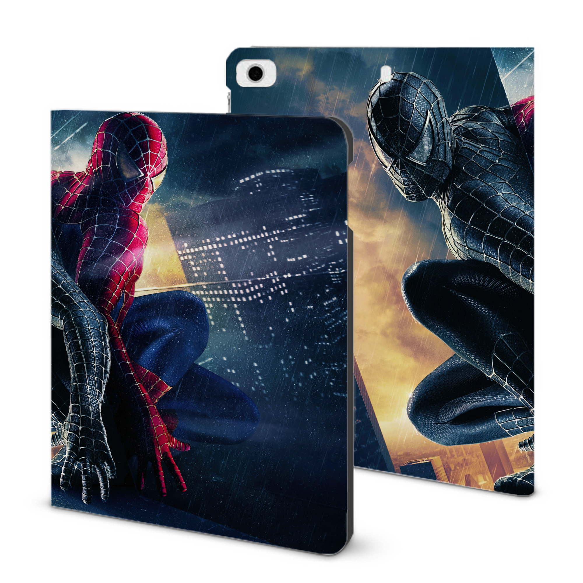 （画像用） Spider Man スパイダーマン IPad ケース ブック型 PUレザー TPU 耐衝撃 軽量 薄型 ペン収納なし 全面保護 IPad 各モデル対応